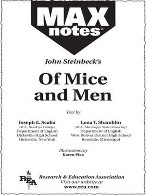 cover image of Of Mice and Men: MAXNotes Literature Guide